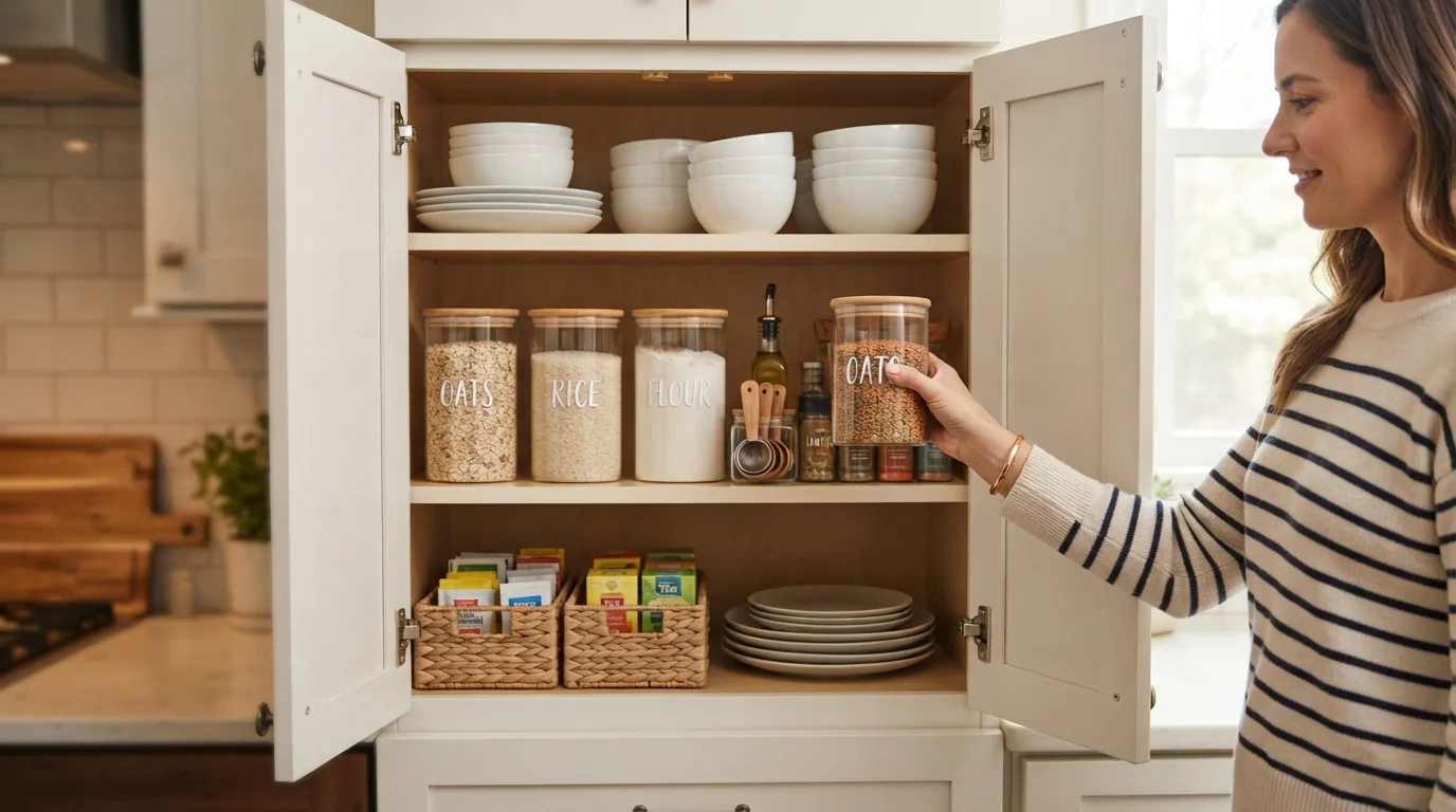 How to Organize Small Cabinets